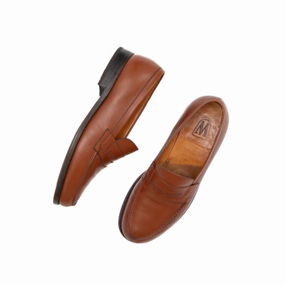 1k.$ J.M. Weston 180 Penny Loafers Brown Leather Handmade France UK 9.5 US 10.5E main image 8
